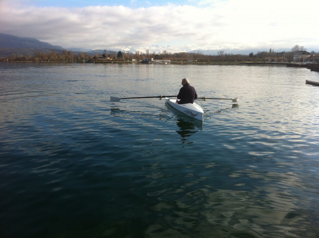 LiteSport 1X, roeiboot op Lac du Bourget